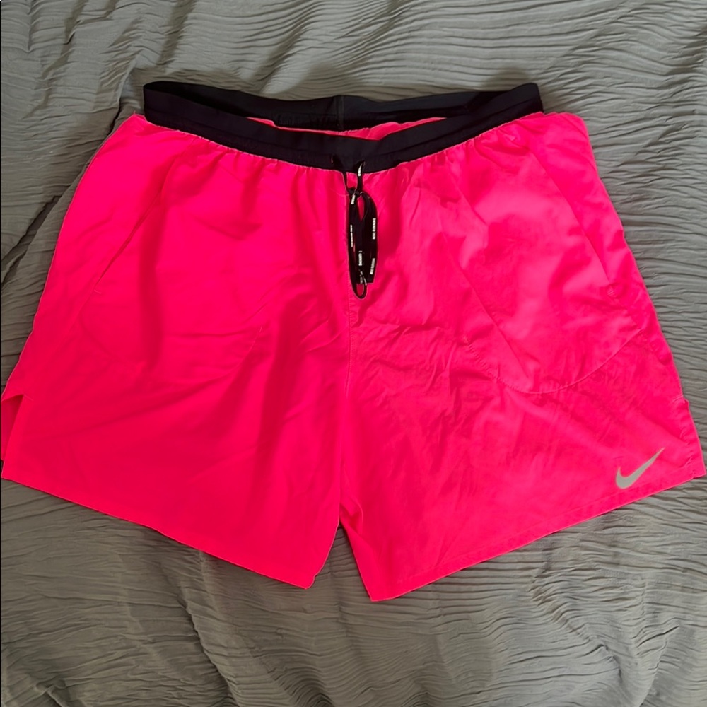 Nike men’s Pink Running Shorts XL. Worn once . Lined dri-fit